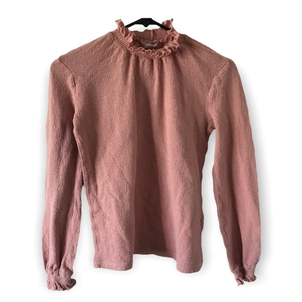 3/$15 Down East 100% cotton dusty pink long sleeve top (T1)